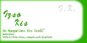 izso kis business card